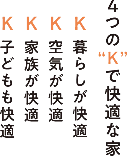4つのKで快適な家